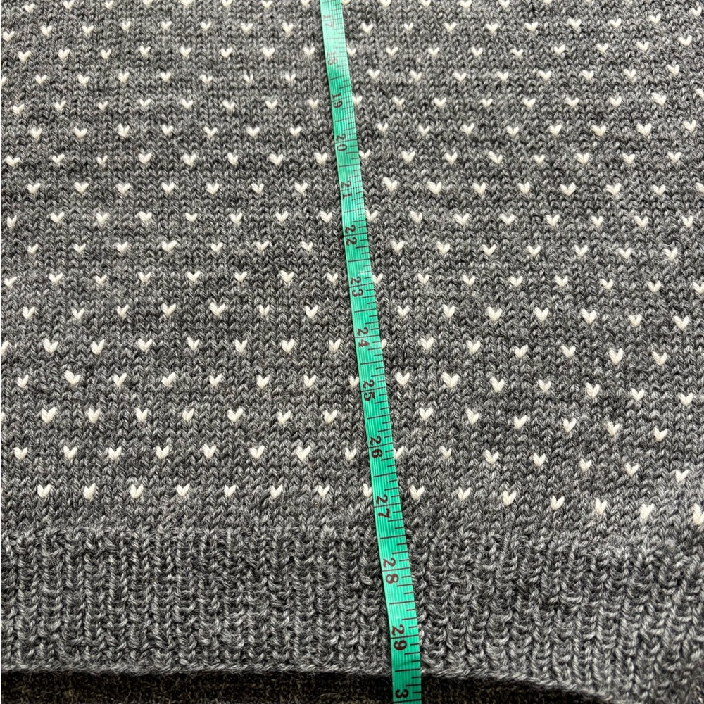 Gray Patterned Crewneck Sweater - image 4